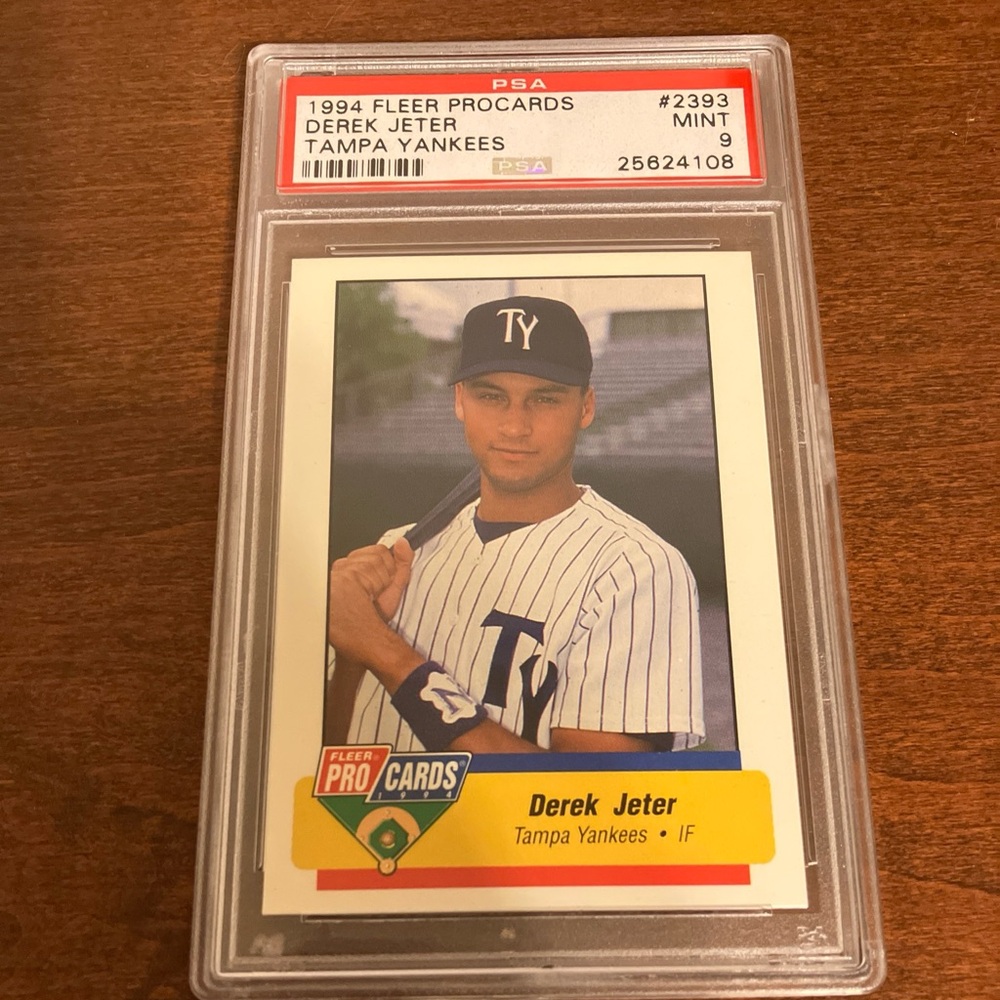 1994 Fleer Pro Cards Tampa Yankees #2393 Derek Jeter RC PSA 9 Mint